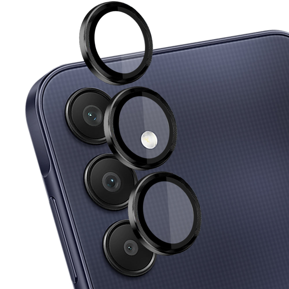 NORTHJO 1 Set For Samsung Galaxy A25 5G (Global) (161.0 x 76.5 x 8.3mm) 9H Camera Lens Film with CD Vein Metal Ring NORTHJO 1 Set For Samsung Galaxy A25 5G (Global) (161.0 x 76.5 x 8.3mm) 9H Camera Lens Film with CD Vein Metal Ring